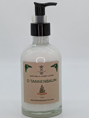O Tannenbaum, goat milk and honey lotion