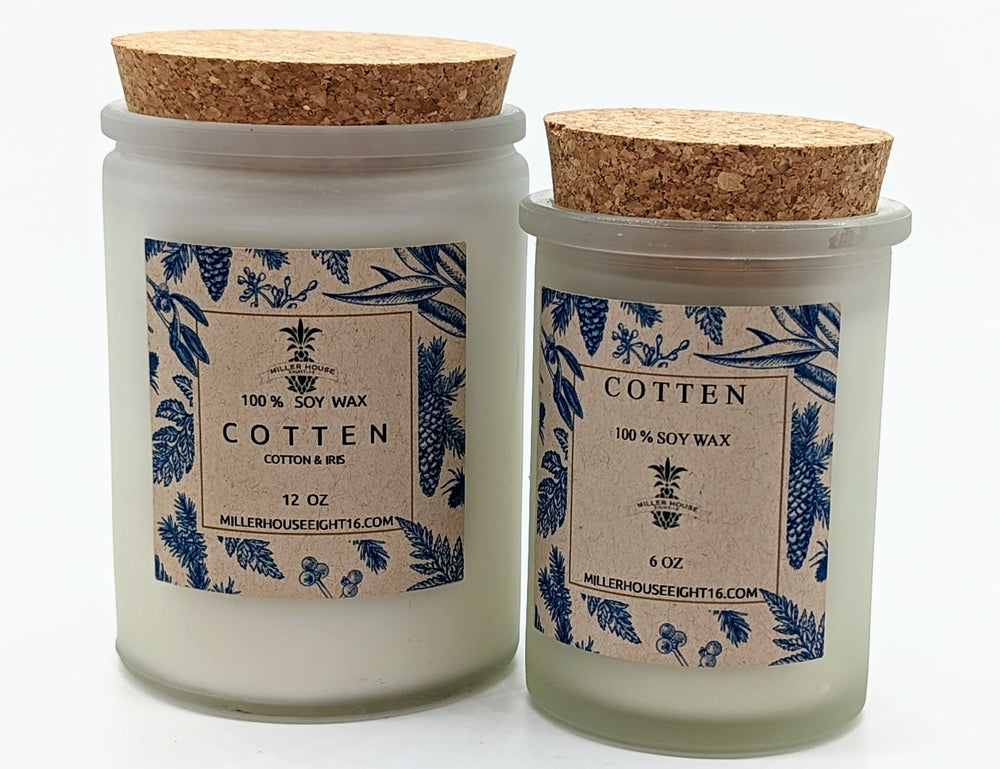
            
                Load image into Gallery viewer, Cotten 12 oz soy candle
            
        